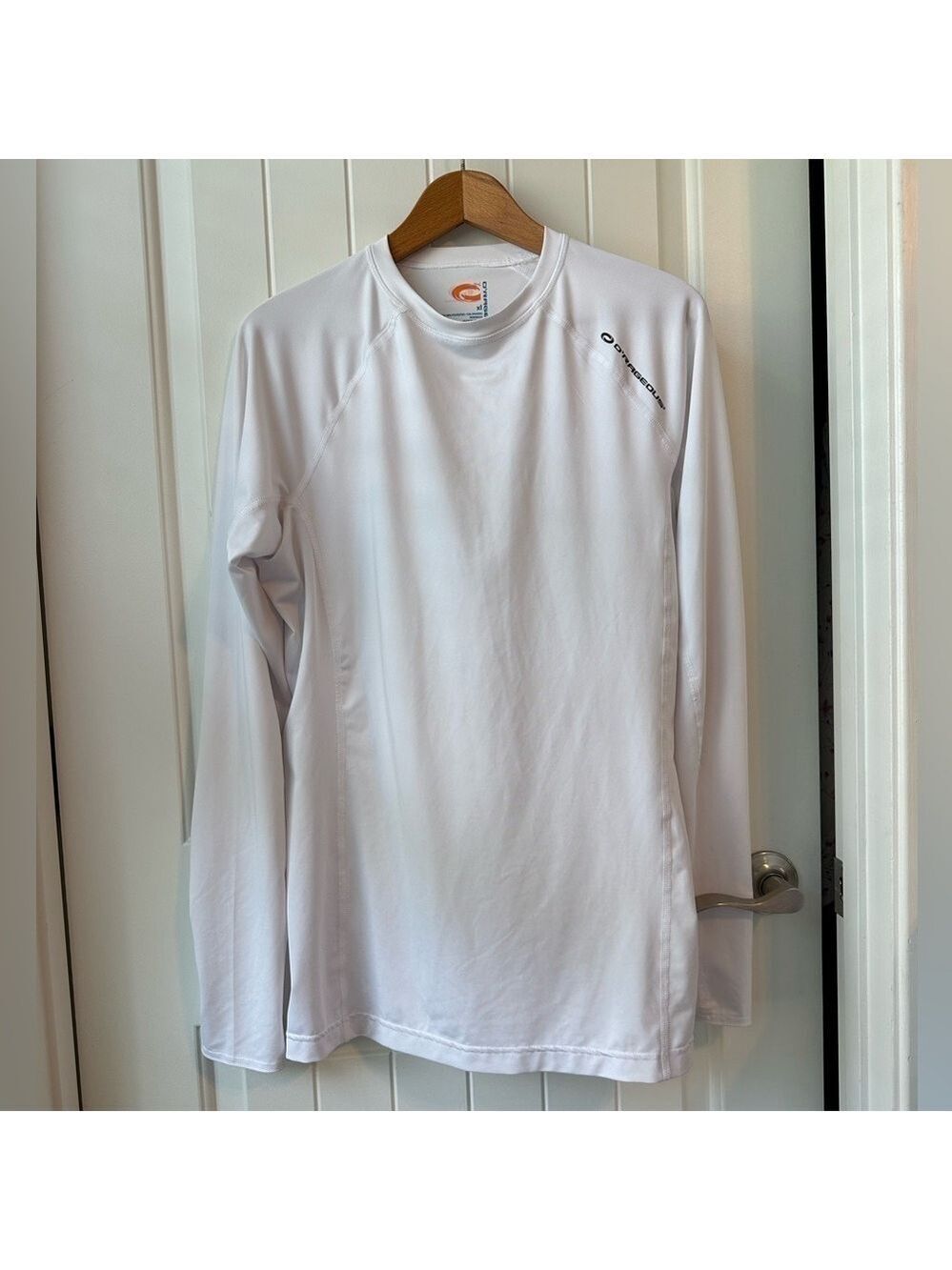 O’Rageous Men’s Solid White XL Long Sleeve Rash Guard Fitted Shirt